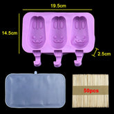 Silicone World DIY Ice Cream Silicone Molds Homemade Handheld Popsicle Mold Cheese Stick Mold Ice Pop Ice Tray With Lid