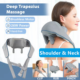 Foreverlily Neck And Shoulder Massager Wireless Shoulder And Back Kneading Massage Shawl Trapezius Neck Cervical masajeador