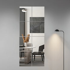 Rectangle Acrylic Mirror Stickers Flexible Mirror Stickers DIY Art Living Room Decoration For Door Wardrobe Home Decor