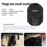 Ulanzi MA39 Magnetic Smartphone Desktop Stand With Suction Cup for iPhone Aluminium Mini Pocket Stand for Glass Windows Laptop