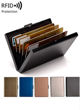 MIYIN credit card holder stainless steel credit card holder metal ID card holder RFID wallet female or male business card holder