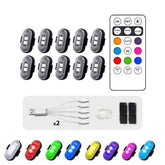 Wireless Remote LED Strobe Light Car Motorcycle Bike Warning Decor Lamp USB Rechargeable Aircraft Indicator 8 Colors Car Lights