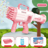 32 Hole Rocket Launcher Bubble Gun, Fully Automatic Bubble Machine, Handheld Porous Children's Toy