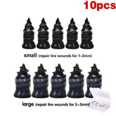 10PCS Vacuum Car Tyre Repair Rubber Nail Set Universal Tire Screw Tubeless Repair Tools Accessories Kit for Motorcycle Truck
