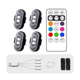 Wireless Remote LED Strobe Light Car Motorcycle Bike Warning Decor Lamp USB Rechargeable Aircraft Indicator 8 Colors Car Lights