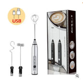 USB Electrical Milk Frothers Electric Handheld Blender with Mini Coffee Maker Whisk Mixer for Coffee Cappuccino Cream Foamer