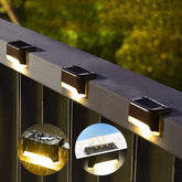 4pcs Solar LED Lights Outdoor Garden Light Deck Lamp Solar Stairs Light Waterproof Solar Step Lamp Patio Garden Decor