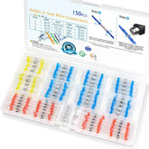 50/100 PCS Solder Seal Wire Connectors Heat Shrink Butt Connectors, Waterproof Insulated Electrical Wire Terminals