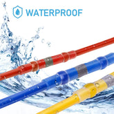50/100 PCS Solder Seal Wire Connectors Heat Shrink Butt Connectors, Waterproof Insulated Electrical Wire Terminals