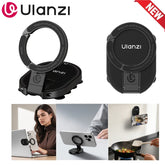 Ulanzi MA39 Magnetic Smartphone Desktop Stand With Suction Cup for iPhone Aluminium Mini Pocket Stand for Glass Windows Laptop