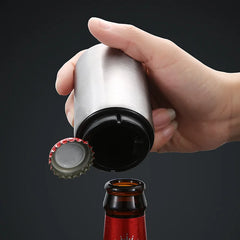 Automatic Beer Bottle Opener Magnetic Stainless Steel Push Down Opener Soda Cap Opener Kitchen Bar Tools Gadgets Party Gift
