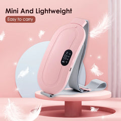 Electric Waist Massage Period Cramp Massager Vibrating Heating Belt for Menstrual Waist Stomach Abdominal Warm Palace Belt