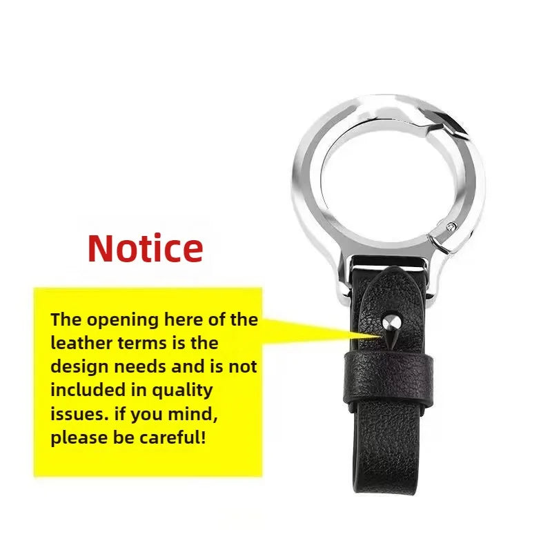 Leather Car Keychain Pendant Key Ring Chain Hanging Men Women Gift Universal Durable Metal Ring Creative Keychain Car Styling
