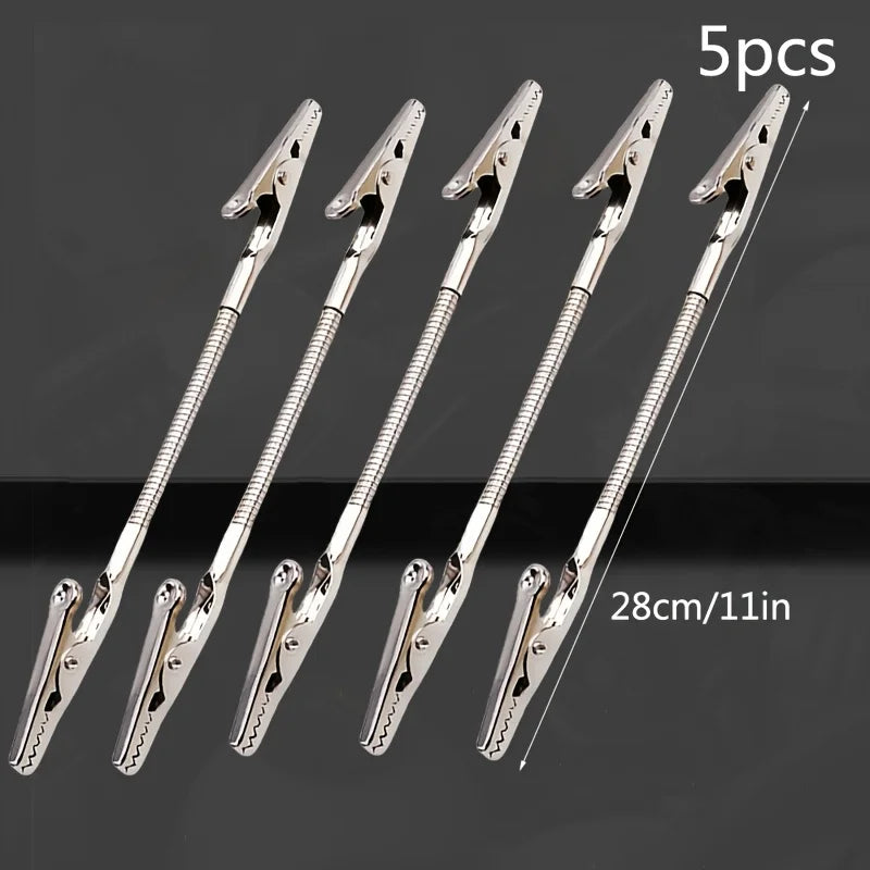 Heavy-Duty Multipurpose Double-Headed Crocodile Clip Holder - Dual Clamp with Bendable Design,Compatible with Mosquito Coils