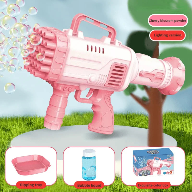 32 Hole Rocket Launcher Bubble Gun, Fully Automatic Bubble Machine, Handheld Porous Children's Toy