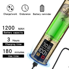 HIENA T9 Electric Hair Trimmer LCD Intelligent Display Hair Beard Clipper Vintage Skull Totem Design Professional Hair Cutter