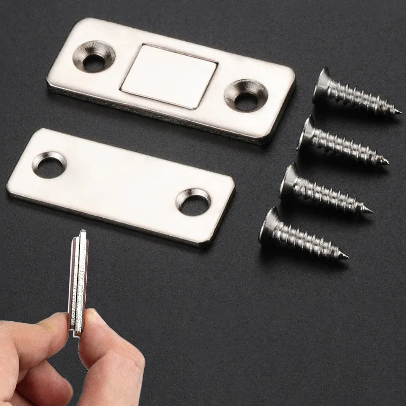 Magnetic Cabinet Catches Ultra Thin Door Strong Magnets Stopper Invisible Adhesive Drawer Magnet Lock for Kitchen Closet Closer
