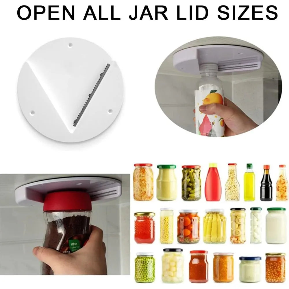 New 1pcs Under Cabinet Jar Openers for Weak Hand Easy Grip,One Handed Gadgets & Bottle Opener Kitchen Tools,Arthritis Jar Opener