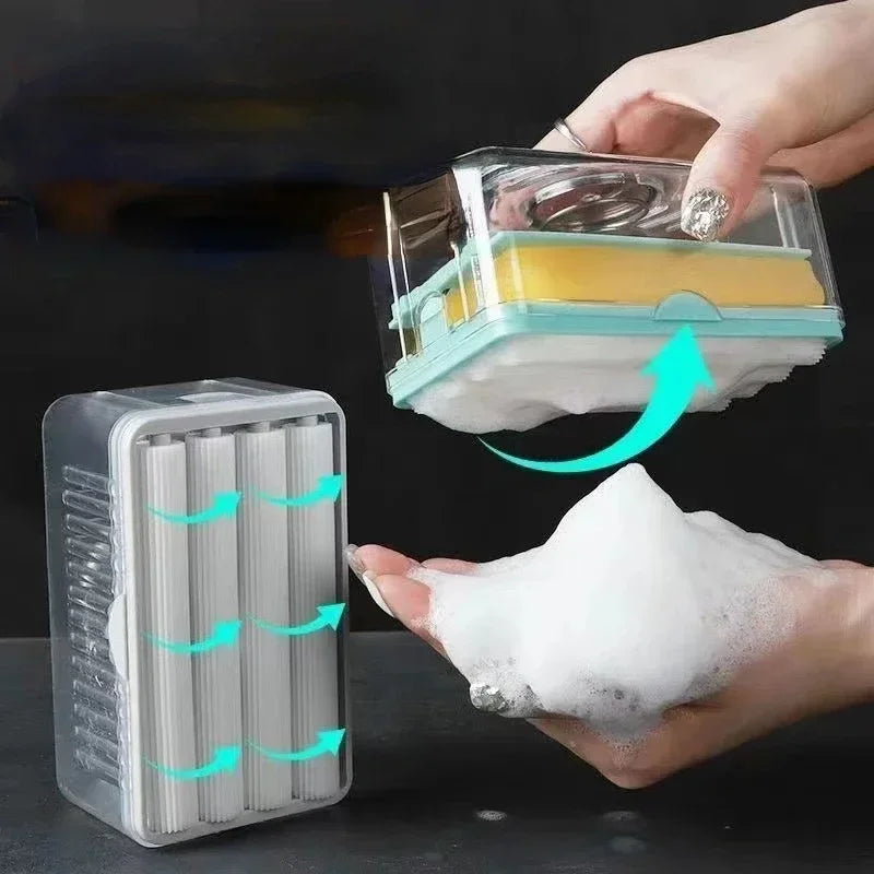 Roller Soap Mover Cylindrical Bathroom Soap Tray Rack Soap Box Plastic Storage Container with Drainage Bathroom Accessories Soap