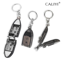 1/2/3PCS Keychain Finger Nail Clippers Mini Foldable Stainless Steel Nail Cutter with Nail Files For Outdoor Travel