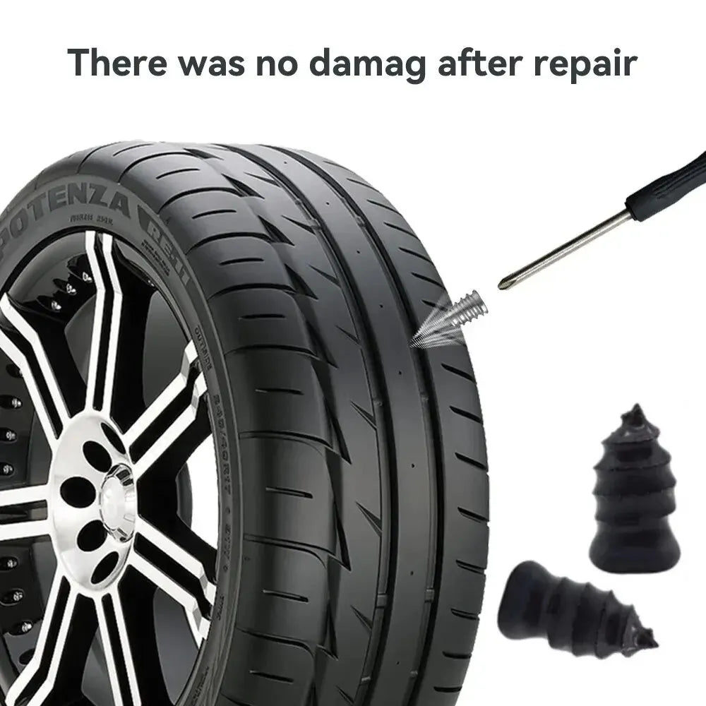 10PCS Vacuum Car Tyre Repair Rubber Nail Set Universal Tire Screw Tubeless Repair Tools Accessories Kit for Motorcycle Truck