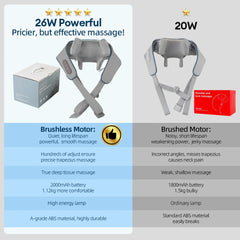 Foreverlily  Neck And Shoulder Massager Wireless Shoulder And Back Kneading Massage Shawl Trapezius Neck Cervical masajeador