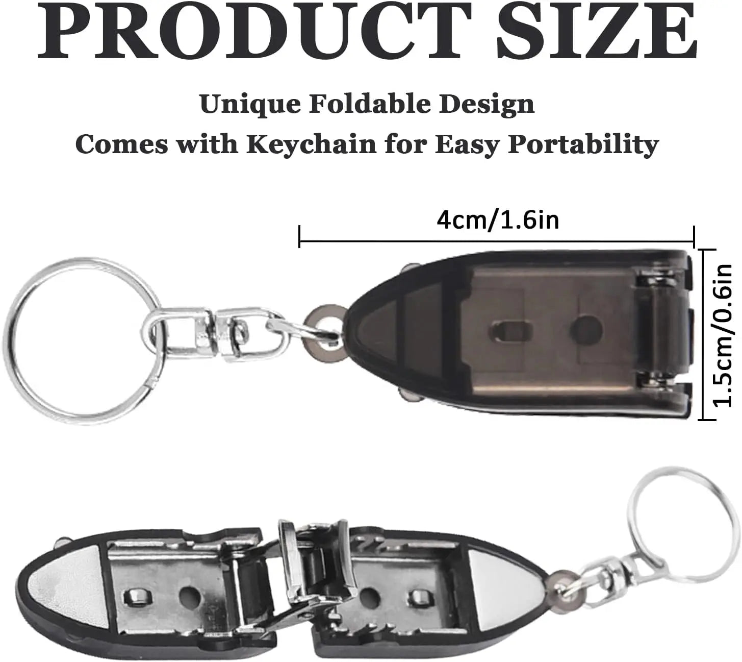 1/2/3PCS Keychain Finger Nail Clippers Mini Foldable Stainless Steel Nail Cutter with Nail Files For Outdoor Travel