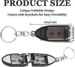 1/2/3PCS Keychain Finger Nail Clippers Mini Foldable Stainless Steel Nail Cutter with Nail Files For Outdoor Travel