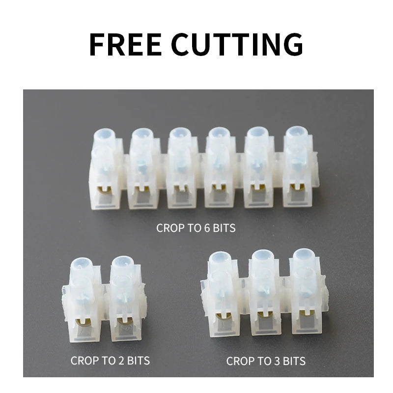 JINH 10Pcs H Type electric connector strip Wire connector Barrier Electirc Strip Block Terminal Plastic Screw terminal block