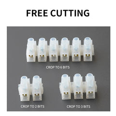 JINH 10Pcs H Type electric connector strip Wire connector Barrier Electirc Strip Block Terminal Plastic Screw terminal block