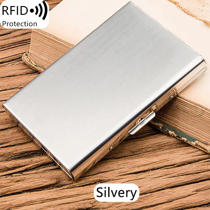 MIYIN credit card holder stainless steel credit card holder metal ID card holder RFID wallet female or male business card holder