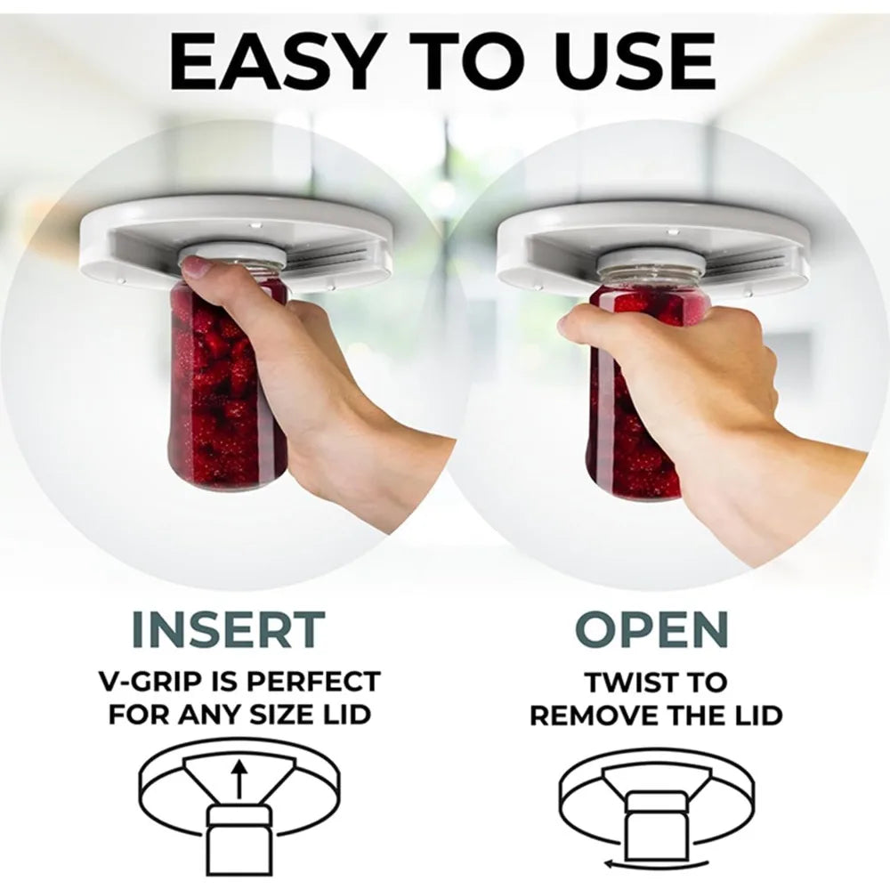 New 1pcs Under Cabinet Jar Openers for Weak Hand Easy Grip,One Handed Gadgets & Bottle Opener Kitchen Tools,Arthritis Jar Opener