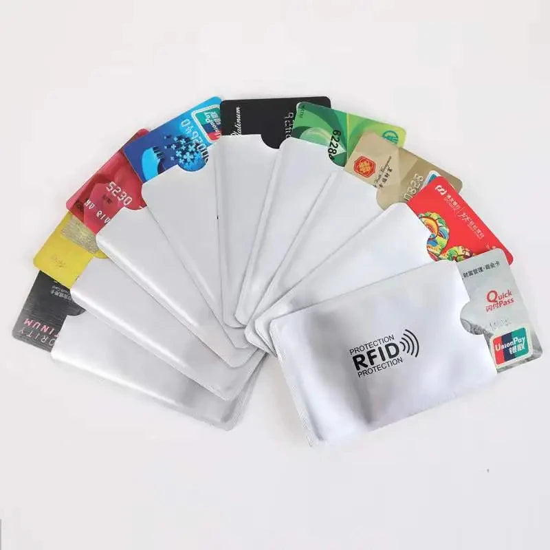 New 5-10 Pcs Aluminium Anti Rfid Card Holder NFC Blocking Reader Lock Id Bank Card Holder Case Protection Metal Credit Card Case