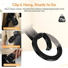 Ulanzi MA39 Magnetic Smartphone Desktop Stand With Suction Cup for iPhone Aluminium Mini Pocket Stand for Glass Windows Laptop