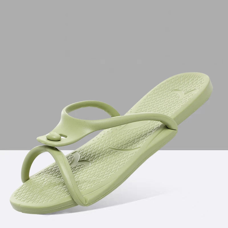 2024 Summer Women Folding Slippers Adults Portable Trip Travel Sandals Couples Indoor Soft Slides Men Beach Non-slip EVA Shoes