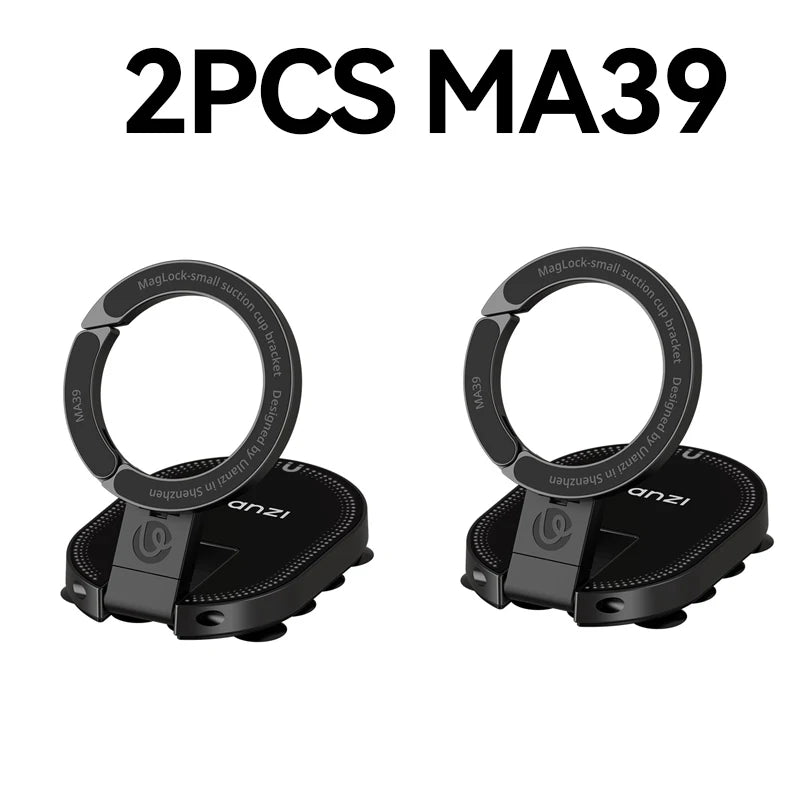 Ulanzi MA39 Magnetic Smartphone Desktop Stand With Suction Cup for iPhone Aluminium Mini Pocket Stand for Glass Windows Laptop