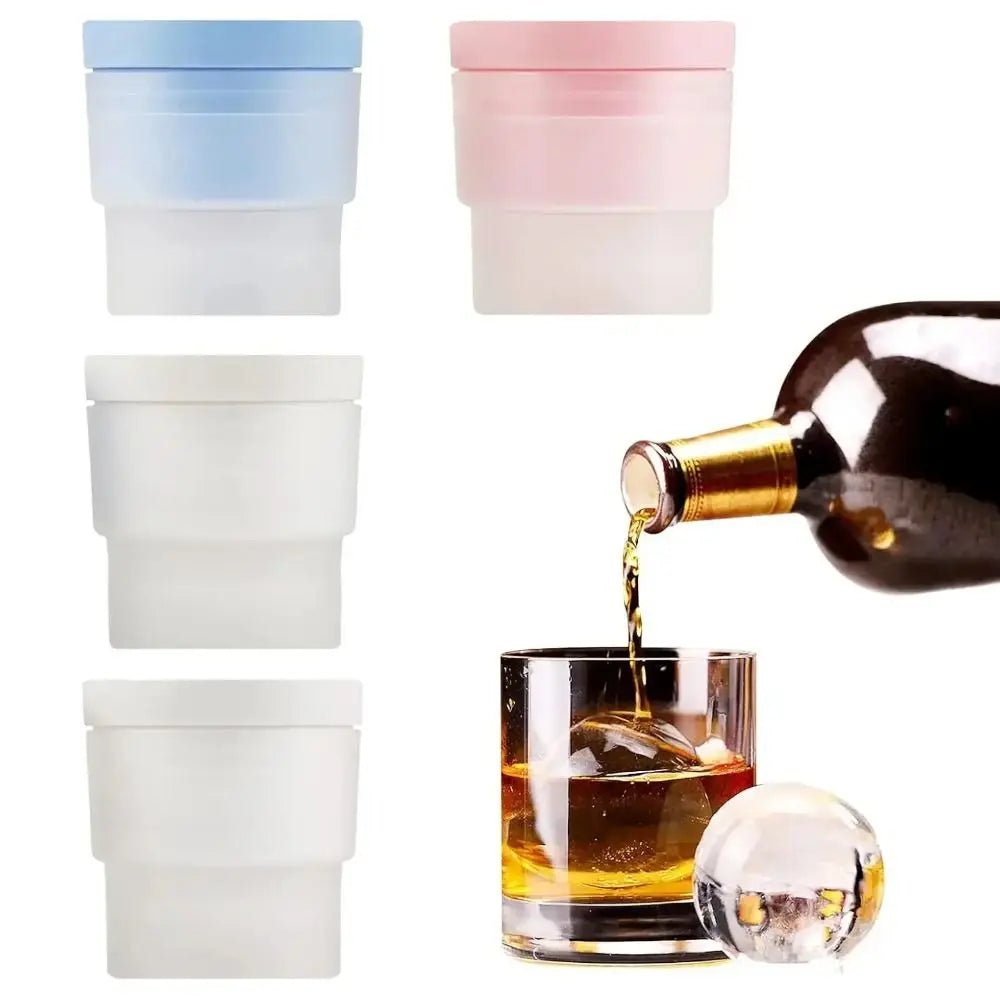 3PCS Large Silicone Ice Ball Mold Easy Demoulding Soft Ice Maker Round Ice Ball Reusable Ice Cube Machine Bar Accessories