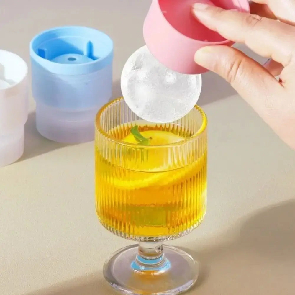 3PCS Large Silicone Ice Ball Mold Easy Demoulding Soft Ice Maker Round Ice Ball Reusable Ice Cube Machine Bar Accessories