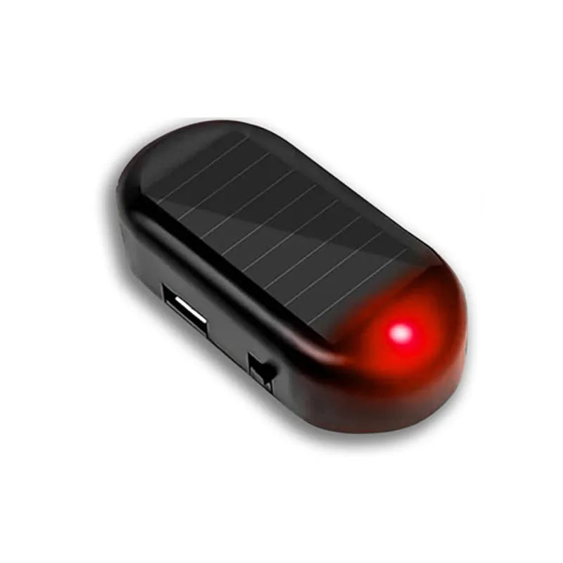 1Pcs Car Fake Security Light Solar Powered Simulated Dummy Alarm Wireless Warning Lamp LED Flashing Anti Theft Caution Lamp