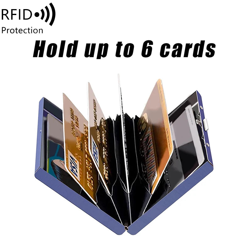 MIYIN credit card holder stainless steel credit card holder metal ID card holder RFID wallet female or male business card holder