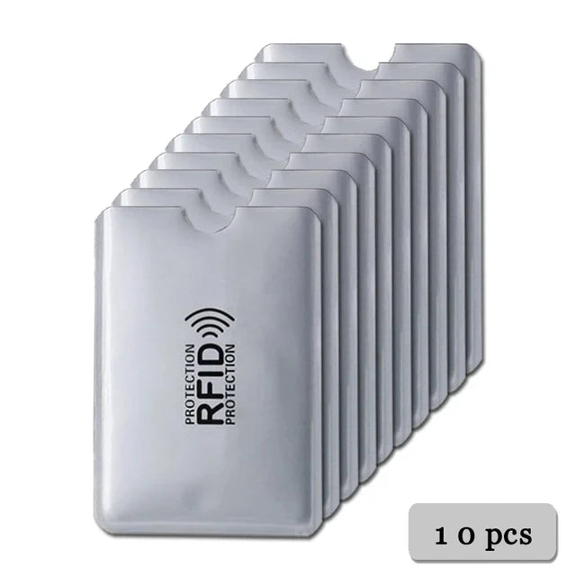 New 5-10 Pcs Aluminium Anti Rfid Card Holder NFC Blocking Reader Lock Id Bank Card Holder Case Protection Metal Credit Card Case