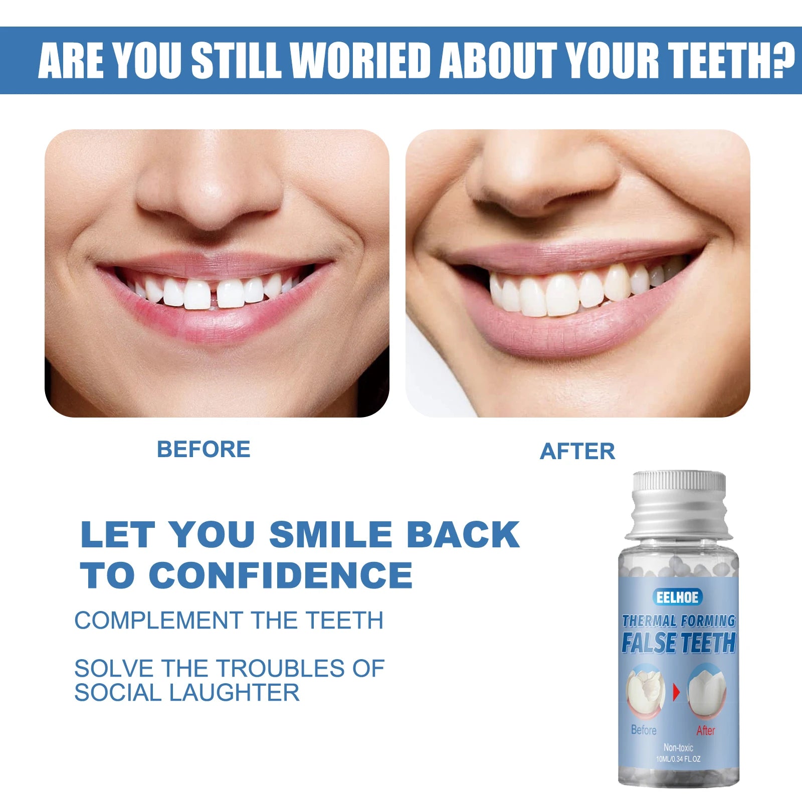 Temporary Teeth Repair Falseteeth Glue Resin Tooth Repair Glue Teeth Gaps Filling False Teeth Solid Glue Safety Dental Supplies