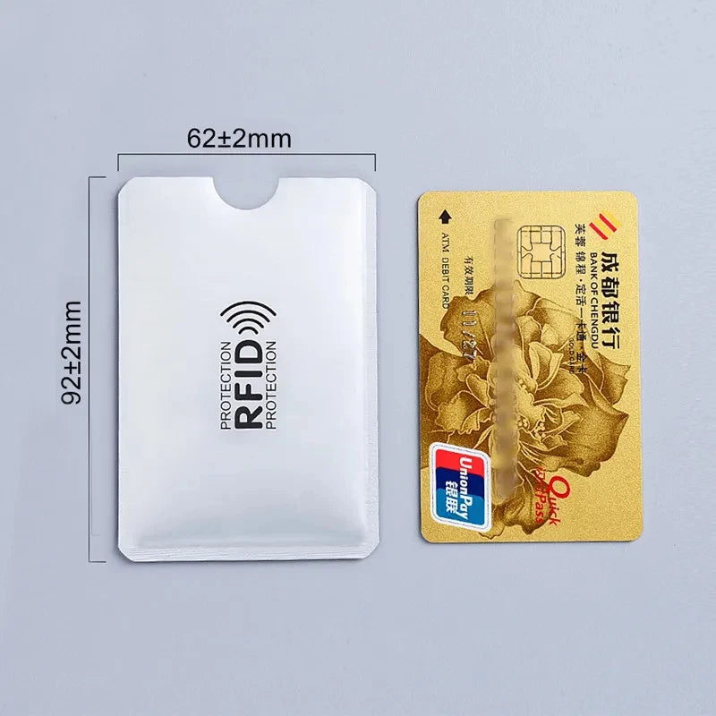 New 5-10 Pcs Aluminium Anti Rfid Card Holder NFC Blocking Reader Lock Id Bank Card Holder Case Protection Metal Credit Card Case