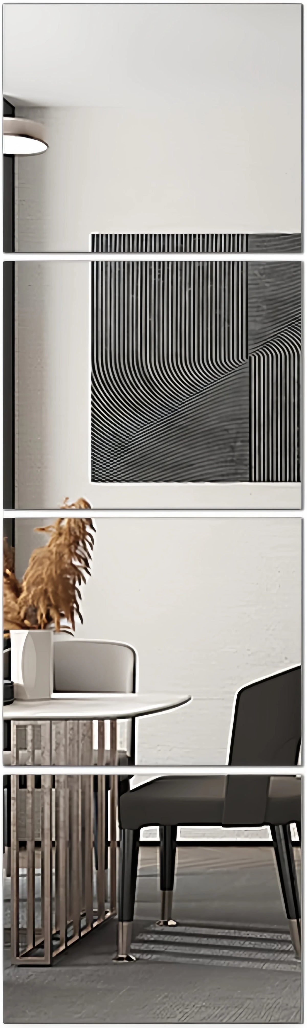 Rectangle Acrylic Mirror Stickers Flexible Mirror Stickers DIY Art Living Room Decoration For Door Wardrobe Home Decor