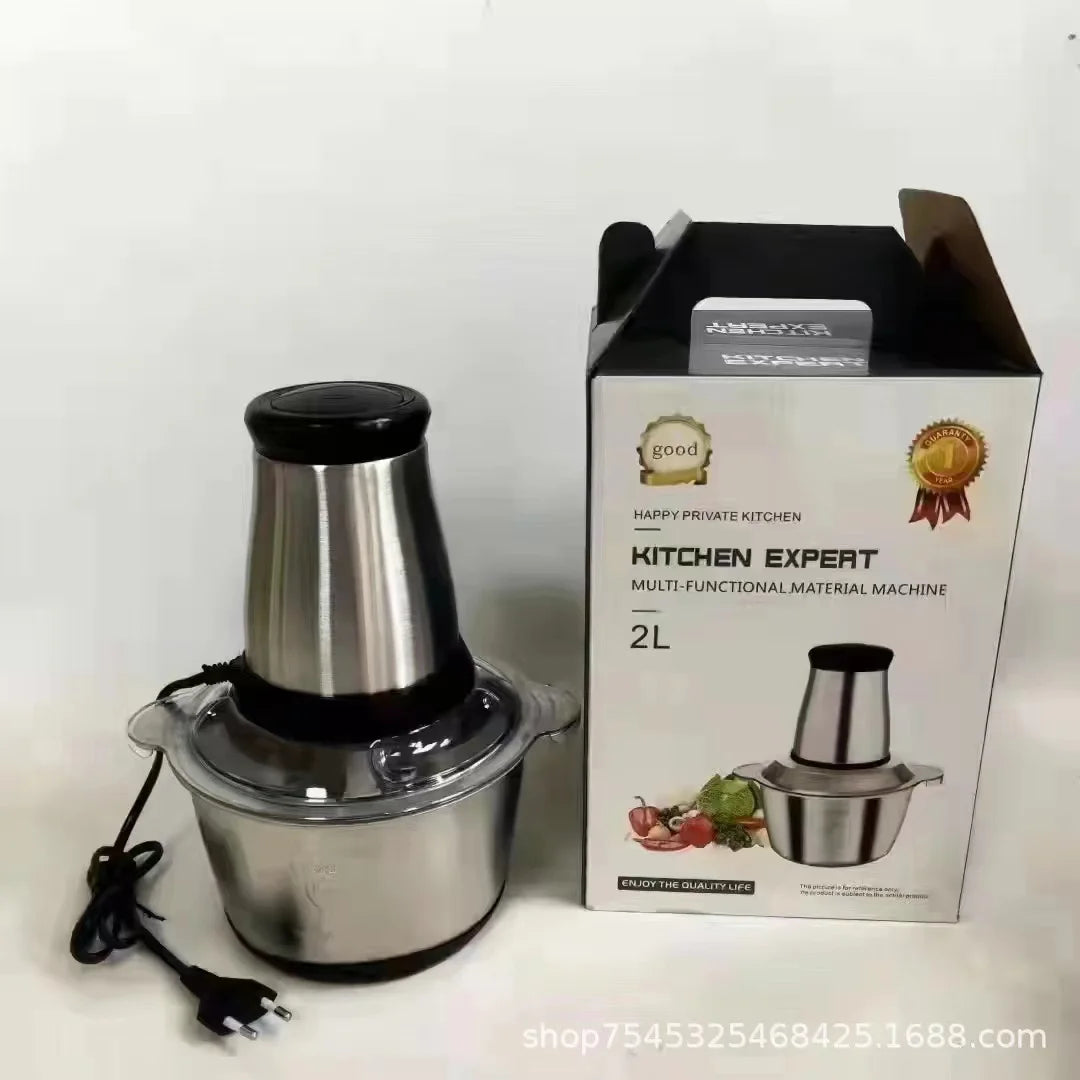 Kitchen Multi-functional Salad Vegetable Stainless Steel Meat Grinder for Baby Food, Onion and Fruits