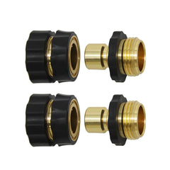 1set Garden Hose Quick Release connect coupler, Metal Hose Fitting Quick Connector 3/4" GHT Male and Female Adapter Garden Water