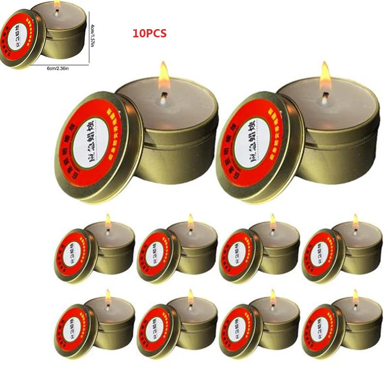 Power Outage Candles Unscented Candles with Jar 30 Hours Long Burning 3-Wick Lamp for Home Outdoor Activities Survival Fishing
