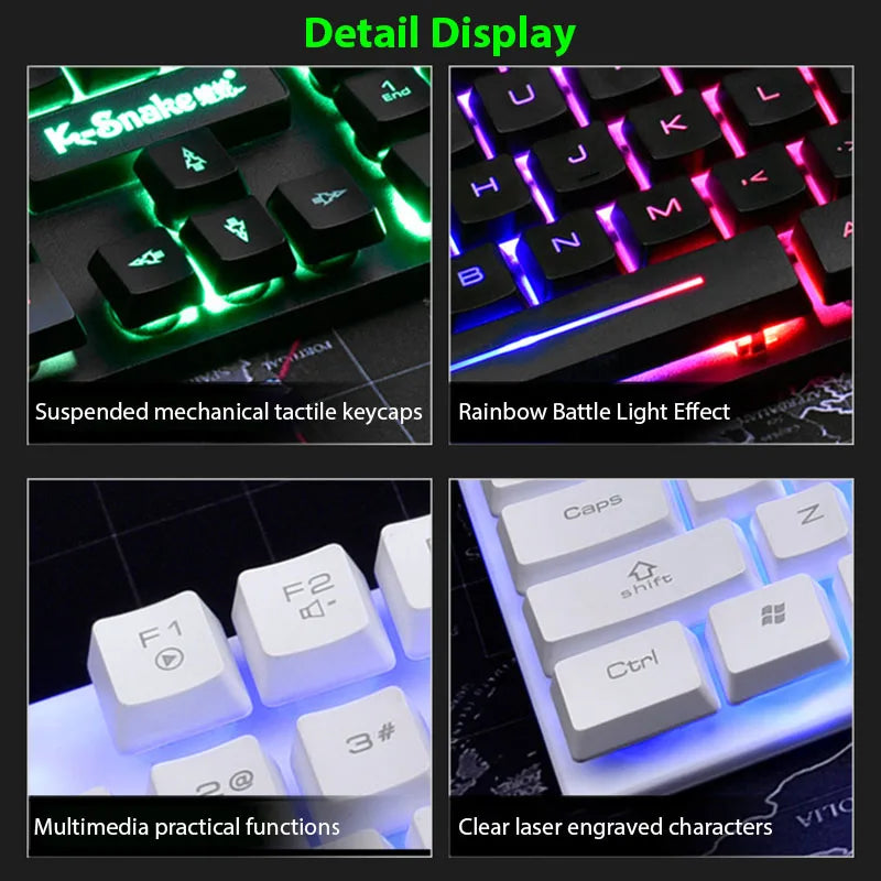 KM320 Waterproof Luminous Backlit Gaming Keyboard (Keyboard Only)