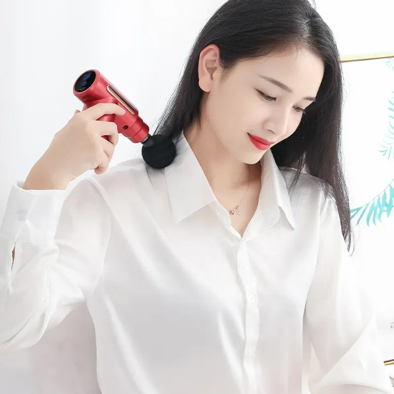 Portable Mini Massage Gun USB Rechargeable Lightweight Electric Muscle Relaxation Device for Home Body Massage 4 Colors Optional