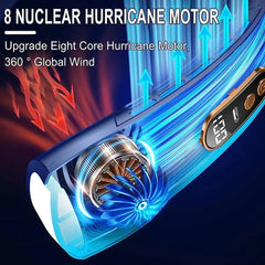 2025 Mini Hanging Neck Fan Portable Bladeless Neck Fan Air Cooler Digital Display Rechargeable Air Conditioner Neck Ventilator